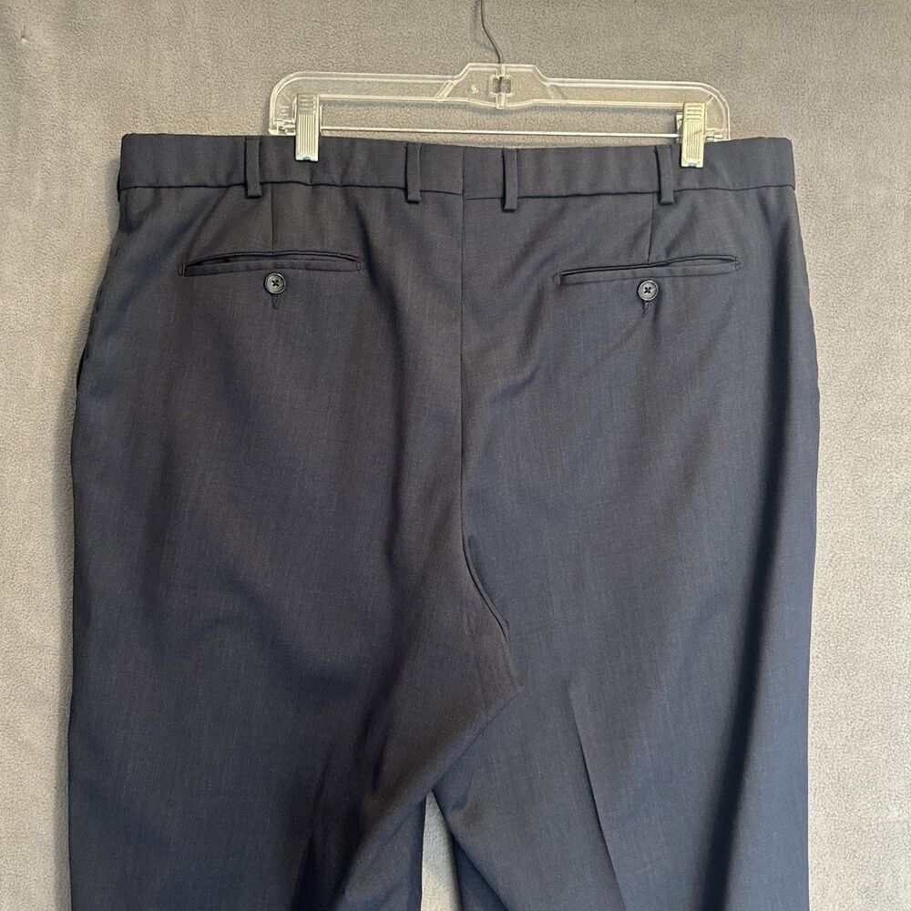 Ballin Dress Pants 100% Super 120s Wool Comfort-Eze Mens 40x27.5 Blue Flat Front - Picture 4 of 15